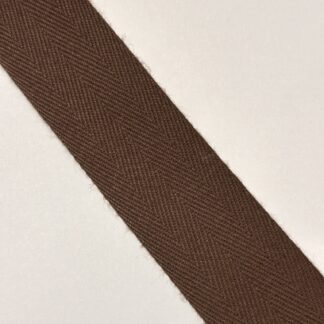 Bomulls band 30mm brun