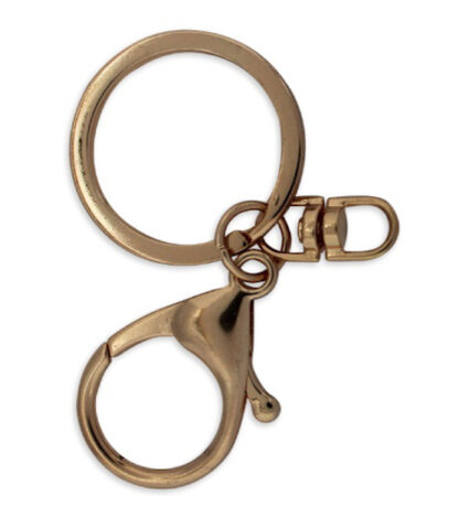 Karbinhake med ring Guld
